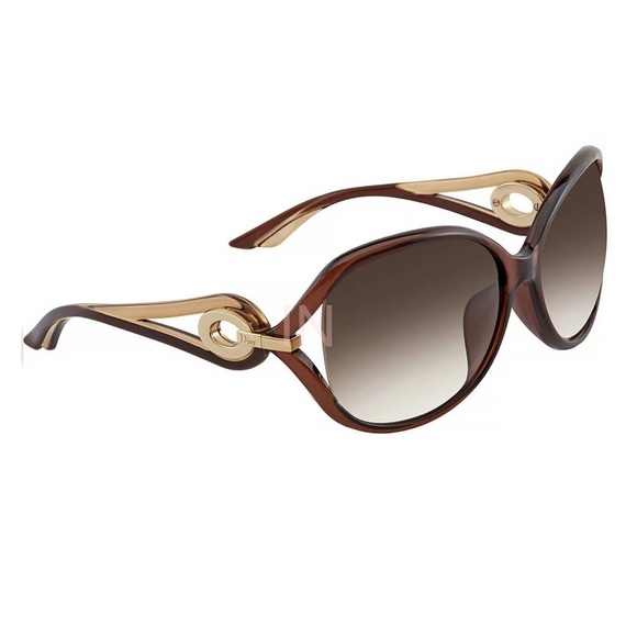 Dior Oversized Womens Sunglasses Brown Gold DIORVOLUTE2F - Picture 3 of 16